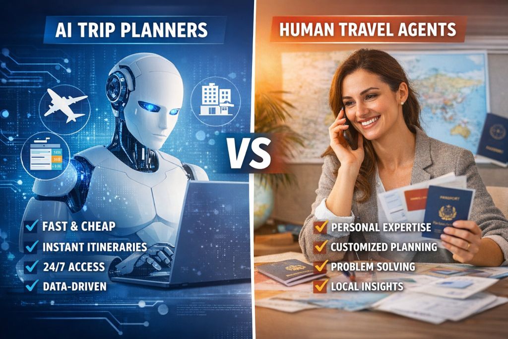 AI Trip Planners vs Human Travel Agents