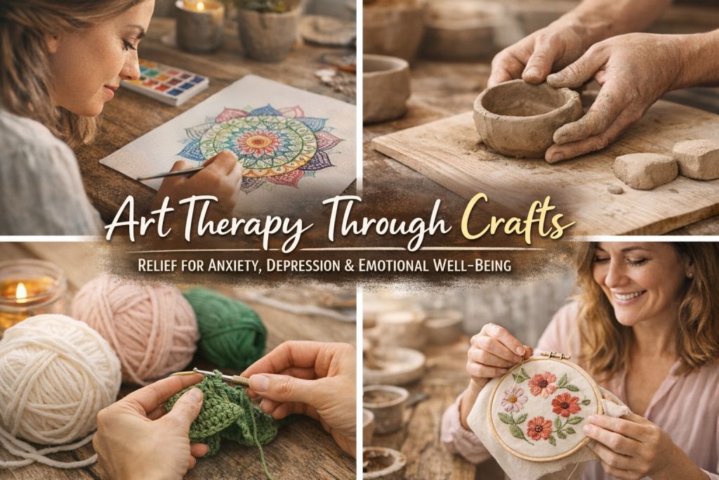 Art therapy through crafts for anxiety and emotional well-being