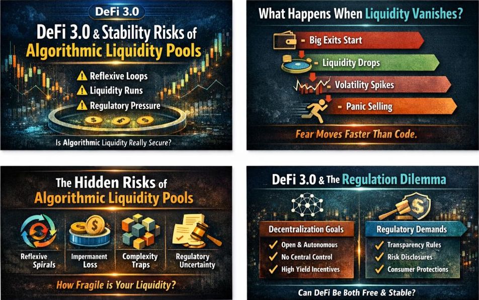 DeFi 3.0 stability risks of algorithmic liquidity pools