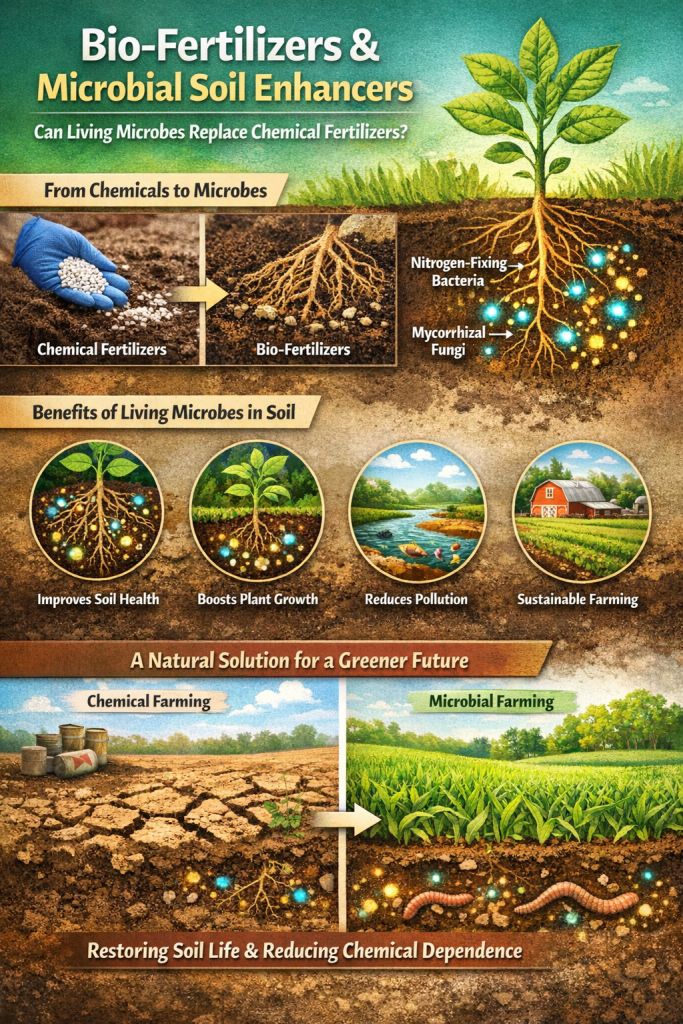 Bio-Fertilizers and Microbial Soil Enhancers