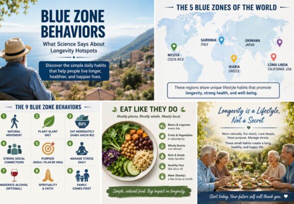 Blue Zone behaviors for longevity